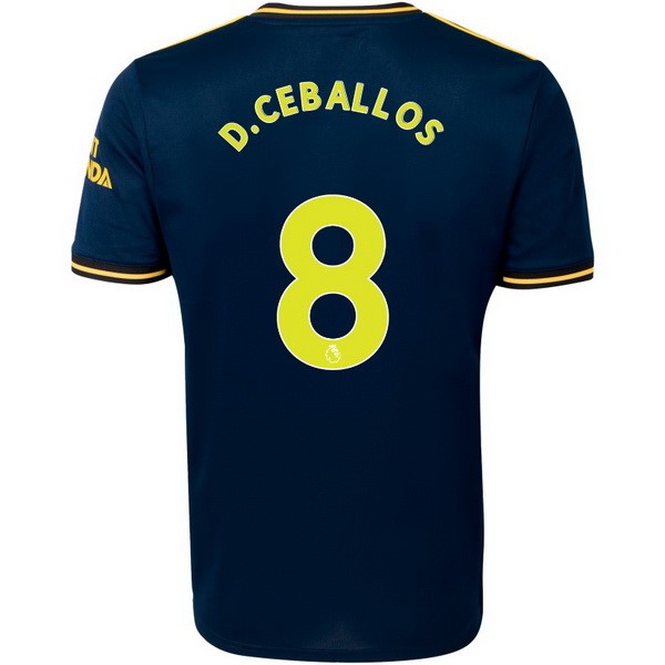 Camiseta Arsenal NO.8 D.Ceballos Tercera equipación 2019-2020 Azul